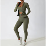 Women Zip Fitness Yoga Shirt Winter Warm Gym Top Woman Yoga Long Sleeve Sports Jacket Activewear Running Coats Workout Clothes - Waraqah
