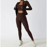 Women Zip Fitness Yoga Shirt Winter Warm Gym Top Woman Yoga Long Sleeve Sports Jacket Activewear Running Coats Workout Clothes - Waraqah
