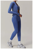 Women Zip Fitness Yoga Shirt Winter Warm Gym Top Woman Yoga Long Sleeve Sports Jacket Activewear Running Coats Workout Clothes - Waraqah