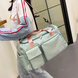 Unixinu Carry on Travel Bag Large Capacity Weekender Overnight Duffle Bags with Shoe Compartment Sports Fitness Bags for Women - Waraqah
