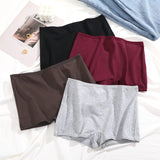 New Women's Panties Cotton Seamless Sports Boxers Underwear Female Solid Color Briefs Cozy Lingerie Intimate Underpants XS-XL - Waraqah