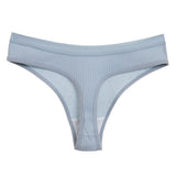 10PCS Women's Panties Set Simple Striped Thongs Female Cotton Underwear Sexy Lingerie Comfortable Sports G-Strings Underpants - Waraqah
