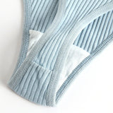 10PCS Women's Panties Set Simple Striped Thongs Female Cotton Underwear Sexy Lingerie Comfortable Sports G-Strings Underpants - Waraqah
