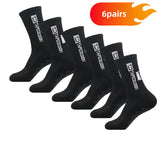 6 Pairs of Football Socks Sports Socks Men's Mid-calf Socks Silicone Non-slip Dot Socks Basketball Yoga Socks - Waraqah