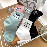 5pcs Women Mid Length Socks Cute Versatile Autumn Winter Boat Socks Sports Women's Socks Sweat Absorption Odor Prevention - Waraqah