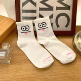 5pcs Women Mid Length Socks Cute Versatile Autumn Winter Boat Socks Sports Women's Socks Sweat Absorption Odor Prevention - Waraqah