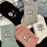 5pcs Women Mid Length Socks Cute Versatile Autumn Winter Boat Socks Sports Women's Socks Sweat Absorption Odor Prevention - Waraqah