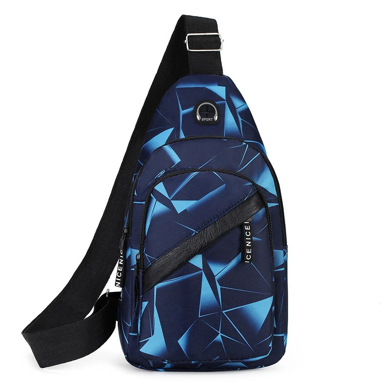 Chest Pack Men's Ins New Fashionable Korean Version Crossbody Bag Lightweight Outdoor Sports Casual Couple Backpack Trend Chest - Waraqah