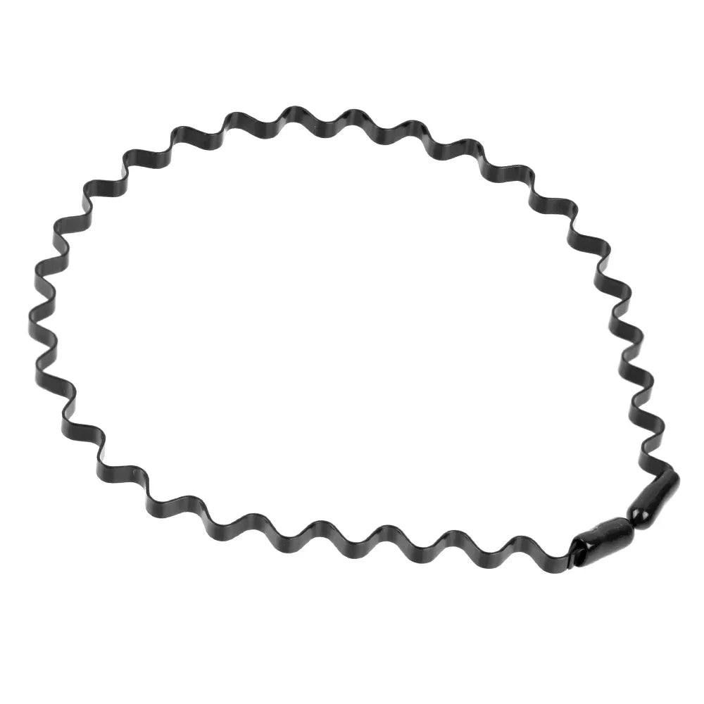 6/1pcs Fashion Metal Hair Band for Men Women Unisex Black Waved Hair Head Hoop Sports Headband Hairband Hair Accessories - Waraqah