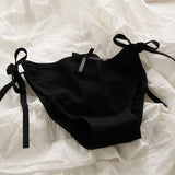 SP&CITY Spicy Girl Lace Up Sexy Women's Underwear Cute Bow Cotton Traceless Student Panties Female Breathable Seamless Briefs - Waraqah